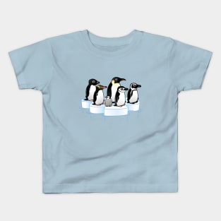 Pack of Penguins on an Ice Floe Kids T-Shirt